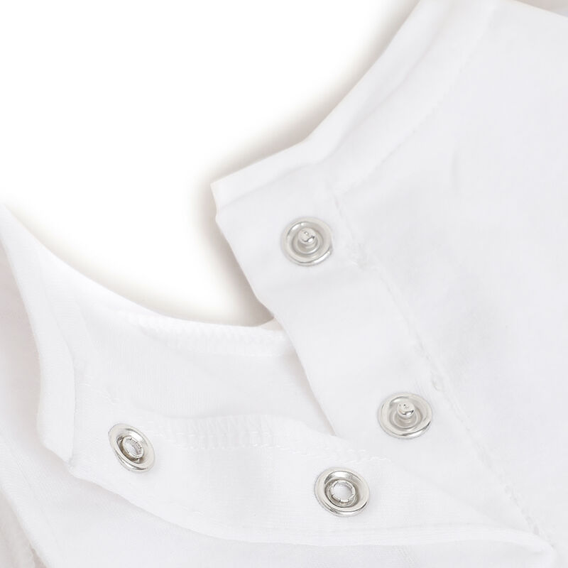 Girls White Printed Sleeveless T-Shirt image number null